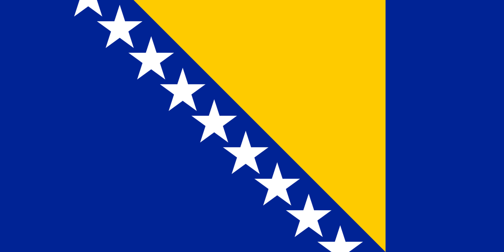 Nationalflagge: Bosnien und Herzegowina