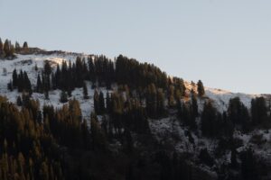 Photo Snow-covered mountains